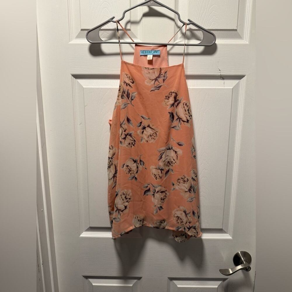 Boutique Plush Pink Floral Blouse Large